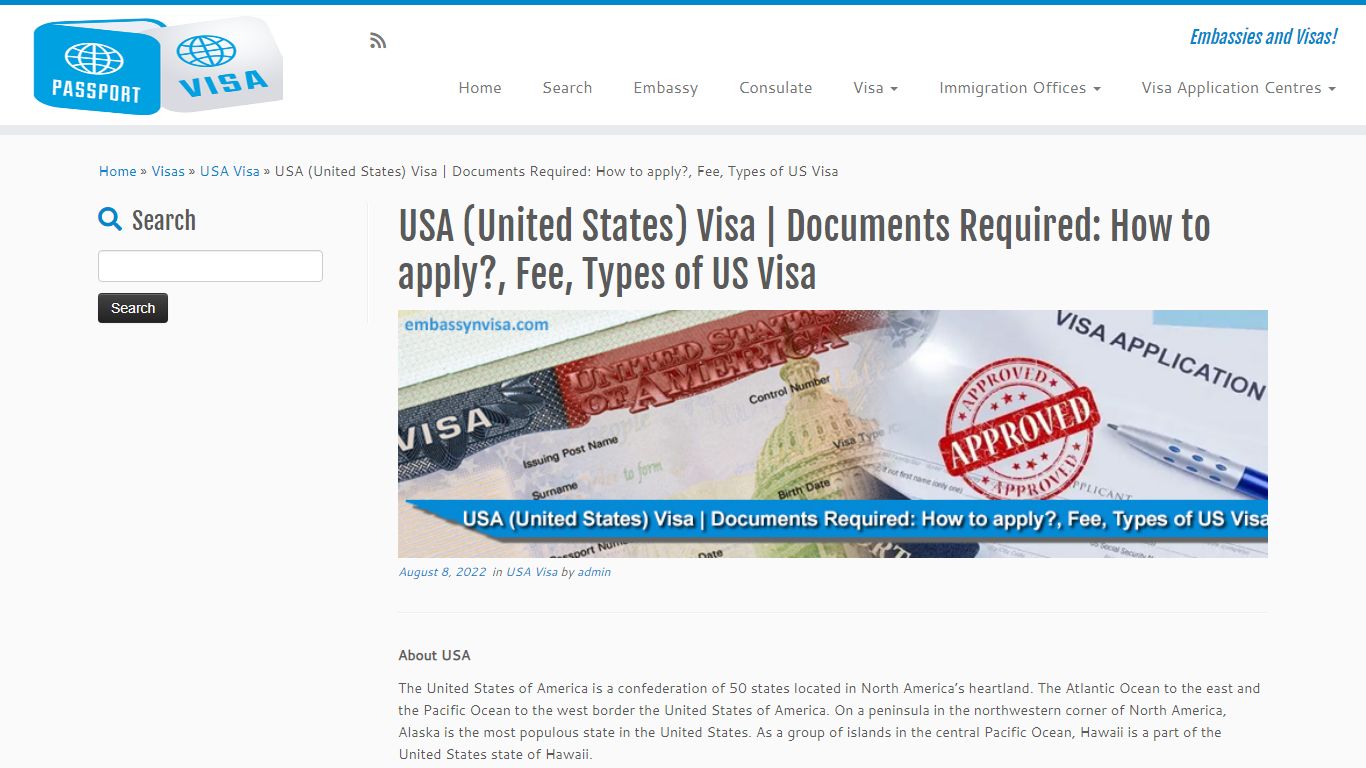 USA (United States) Visa | Documents Required: How to apply?, Fee ...